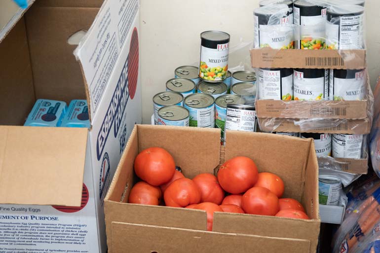 Food donation drive items